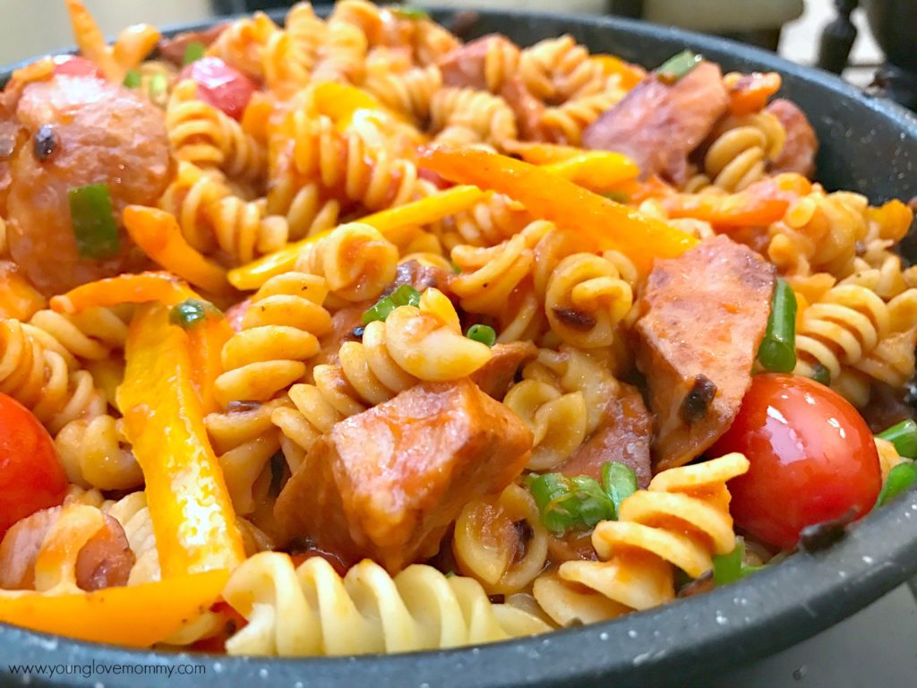 20 Minute Recipe | Sausage Rotini Pasta Skillet