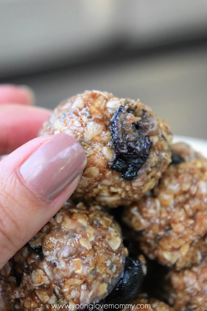 No Bake Blueberry Protein Balls Recipe