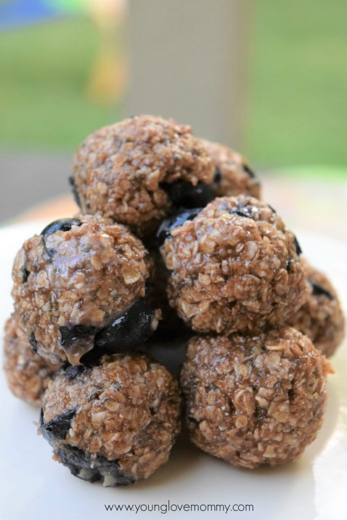 No Bake Blueberry Protein Balls Recipe