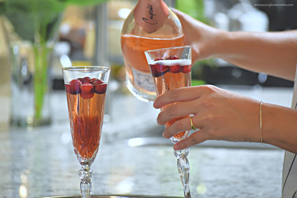 Easy Sparkling Rosé Cocktail Recipe to make entertaining easy!