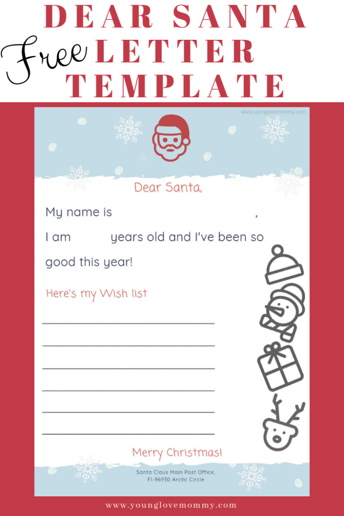 Free Dear Santa Letter Printable | Young Love Mommy
