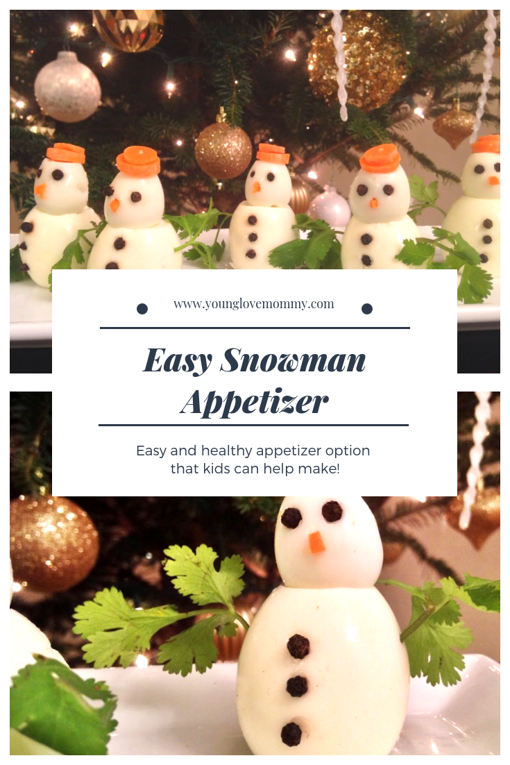 Easy Snowman Appetizer, Healthy Holiday Appetizer 