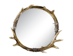 Game of Thrones round stag horn decorative wall mirror