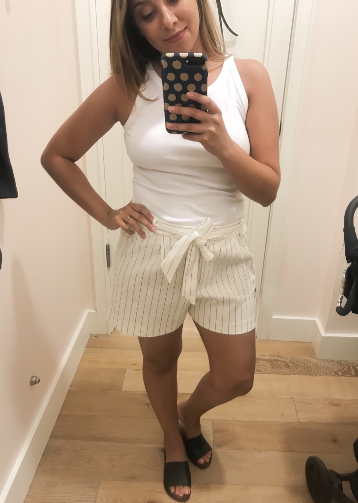 Loft try on shorts and tees 3