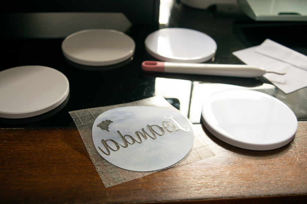 Cricut Infusible Ink DIY Marble Coasters