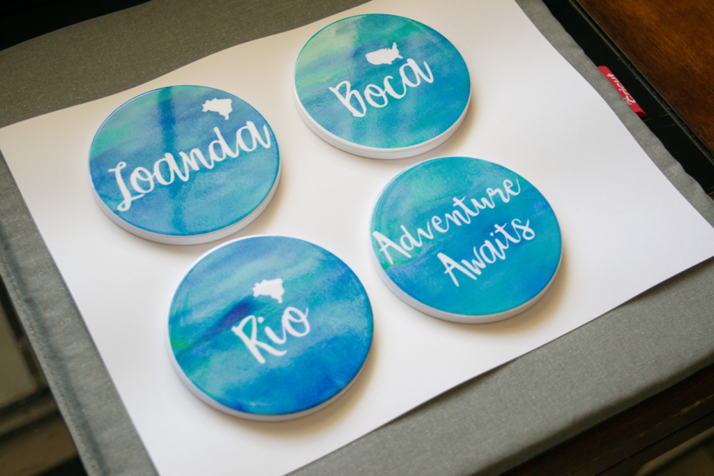 Beginner project using Cricut's Infusible ink on blank ceramic coasters