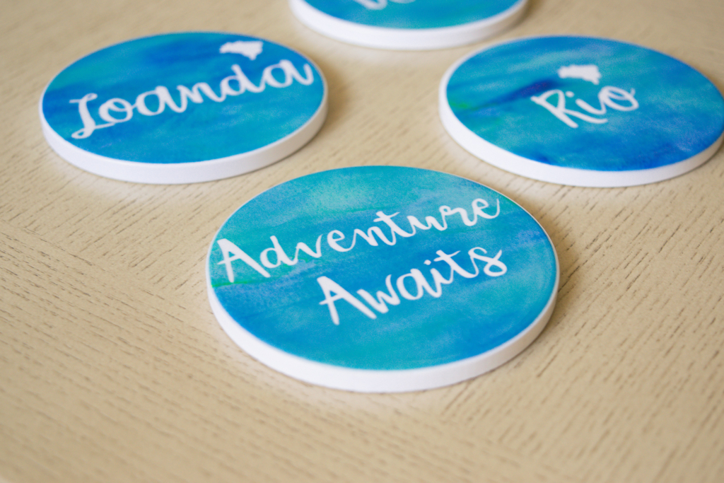 Beginner project using Cricut's Infusible ink on blank ceramic coasters