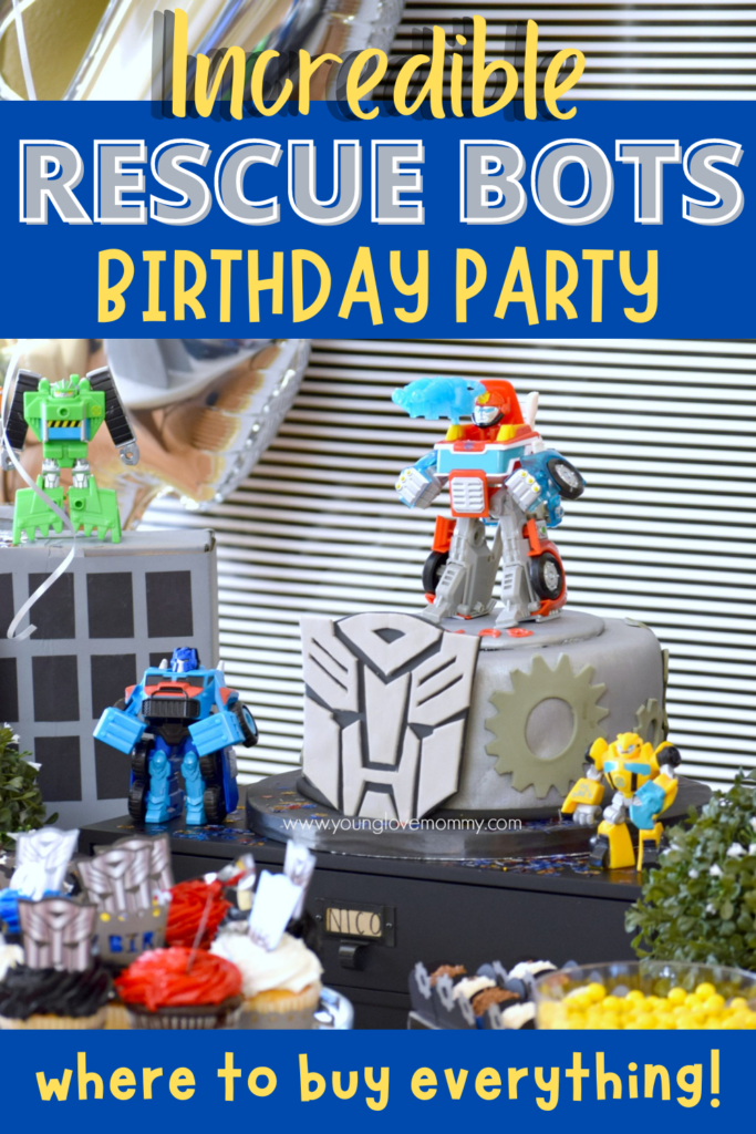 Incredible Rescue Bots Birthday party for boys